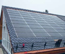 tetőbe integrált napelem